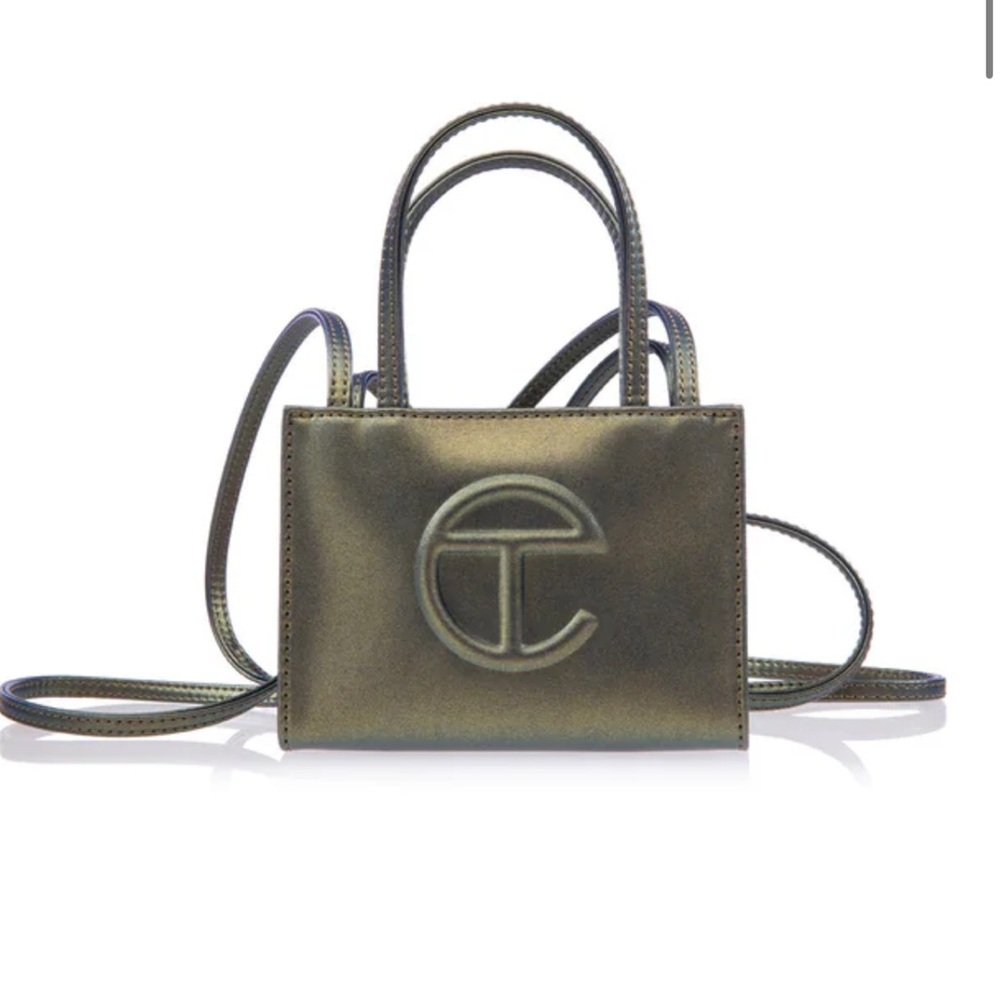 Small Telfar shopper in acid
